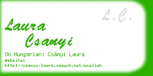 laura csanyi business card